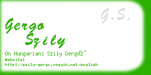 gergo szily business card